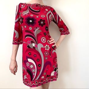 Ali Ro Floral Long Sleeve Mini Dress